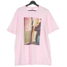【中古】シュプリーム SUPREME 22SS Model Tee モデル Tシャツ カットソー 半袖 L ピンク メンズ 【ベクトル 古着】 240517