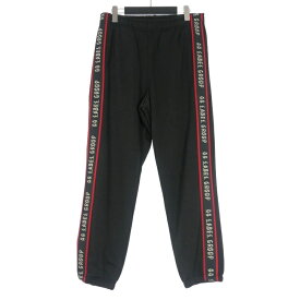 【中古】未使用品 フォーティーフォーレーベルグループ 44 LABEL GROUP Logo Taped Original Sweatpants トラックパンツ S ブラック 黒 B0030287 FA324 国内正規 メンズ 【ベクトル 古着】 250307