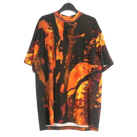 【中古】未使用品 フォーティーフォーレーベルグループ 44 LABEL GROUP Magma tee グラフィックTシャツ カットソー 半袖 M ブラック/オレンジ B0030232 FA141 国内正規 メンズ 【ベクトル 古着】 250316