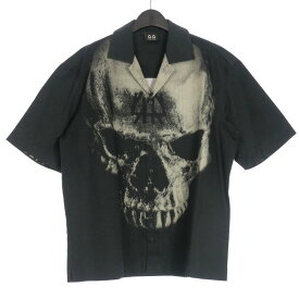 【中古】未使用品 フォーティーフォーレーベルグループ 44 LABEL GROUP スカルプリント ボーリングシャツ 半袖 50 ブラック 黒 B0030273 FA273 国内正規 メンズ 【ベクトル 古着】 250316