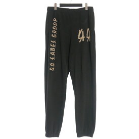 【中古】フォーティーフォーレーベルグループ 44 LABEL GROUP Sweatpants with logo ロゴプリント スウェットパンツ M ブラック 黒 B0030087 国内正規 メンズ 【ベクトル 古着】 250722