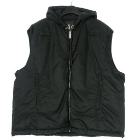 【中古】未使用品 フォーティーフォーレーベルグループ 44 LABEL GROUP PADDED VEST BOMBER NYLON リバーシブル パデッドベスト 48 ブラック 黒 B0030488 FA487 P487 国内正規 メンズ 【ベクトル 古着】 260206