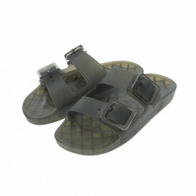 【中古】バレンシアガ BALENCIAGA MALLORCA マヨルカ ラバーサンダル 靴 38 クリアブラック 黒 レディース 【ベクトル 古着】 260213