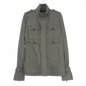 【中古】ファガッセン FAGASSENT ミリタリージャケット ブルゾン ヘリンボーン 長袖 2 グレー M66 メンズ 【ベクトル 古着】 260504