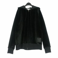 【中古】ワイスリー Y-3 ヨウジヤマモト 21AW U SQUARE VELVET SPACER FULL-ZIP HOODIE ジップ フーディ …