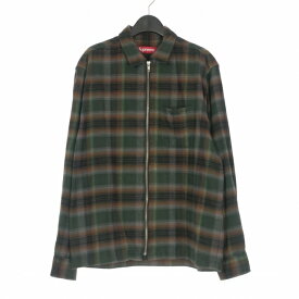 【中古】シュプリーム SUPREME 24SS Shadow Plaid Flannel フランネルシャツジャケット 長袖 M カーキ 緑 国内正規 メンズ 【ベクトル 古着】 260821