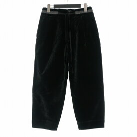 【中古】ダイエットブッチャースリムスキン DIET BUTCHER SLIM SKIN 18AW ベロア クロップドパンツ イージーパンツ 2 ブラック 黒 メンズ 【ベクトル 古着】 260825