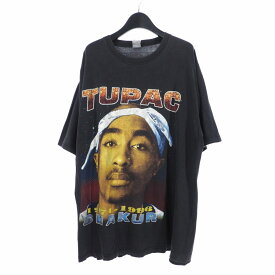 【中古】ヴィンテージ VINTAGE TUPAC 2PAC Rap Tee PEFECTGAMEボディ スペシャル ヴィンテージ ビンテージ 90S ラップT Tシャツ 半袖 XL 黒 ブラック メンズ 【ベクトル 古着】 231114