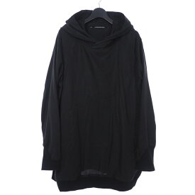 【中古】ユリウス JULIUS 23SS CUPRO COTTON TWILL HOODIE プルオーバーパーカー フーディ 2 黒 ブラック 817BLM7 メンズ 【ベクトル 古着】 240128