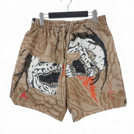 【中古】ナイキ NIKE Air Jordan Travis Cactus Jack Pool Short Khaki Desert エアジョーダン トラヴィス カクタス ジャック プール ショート パンツ L デザート カーキ CZ0167-247 メンズ 【ベクトル 古着】 240318