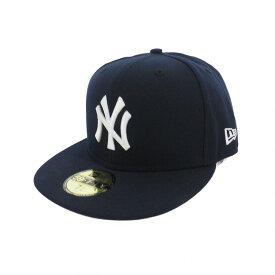 【中古】ニューエラ NEW ERA 59FIFTY MLB ニューヨーク・ヤンキース キャップ 帽子 7 4/1 ネイビー 紺 メンズ 【ベクトル 古着】 240322