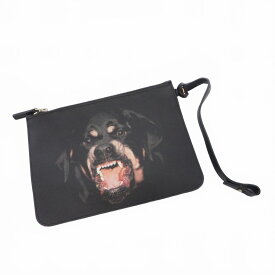 【中古】ジバンシィ GIVENCHY Rottweiler Clutch DOG セカンドバッグ 犬 OS ブラック 黒 メンズ 【ベクトル 古着】 240524