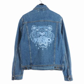 【中古】ケンゾー KENZO デニム ジャケット ジージャン ブルゾン タイガー 虎 M インディゴ F855BL5082XB 国内正規 メンズ 【ベクトル 古着】 240407