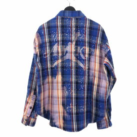 【中古】ナイキ NIKE JORDAN AWAKE NY Flannel Shirt ジョーダン アウェイク ニューヨーク フランネルシャツ 長袖 M ブルー ピンク FQ5454-498 メンズ 【ベクトル 古着】 250501