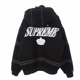 【中古】シュプリーム SUPREME × ミッチェル＆ネス MITCHELL&NESS TWILL STADIUM JACKET ツイルスタジアムジャケット 上着 L 黒 ブラック メンズ 【ベクトル 古着】 251227