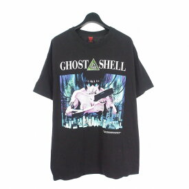 【中古】ギークスルール GEEKS RULE × GHOST IN THE SHELL 攻殻機動隊 プリントTシャツ カットソー 半袖 XL 黒 ブラック メンズ 【ベクトル 古着】 260924