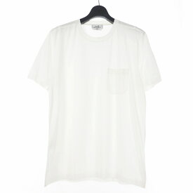 【中古】エルメス HERMES 胸ポケットTシャツ カットソー 半袖 XL ホワイト 白 メンズ 【ベクトル 古着】 231017