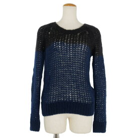 【中古】イザベル マラン エトワール ISABEL MARANT ETOILE 切替 モヘヤニット セーター 0 黒 紺 ブラック ネイビー レディース 【ベクトル 古着】 240115