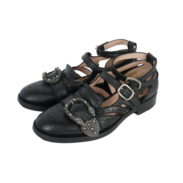 楽天市場】【中古】グッチ GUCCI レザーストラップ ブローグシューズ 