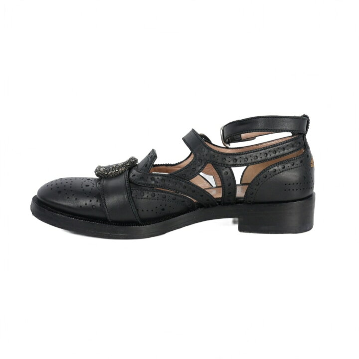 楽天市場】【中古】グッチ GUCCI レザーストラップ ブローグシューズ 