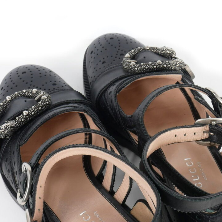 楽天市場】【中古】グッチ GUCCI レザーストラップ ブローグシューズ 