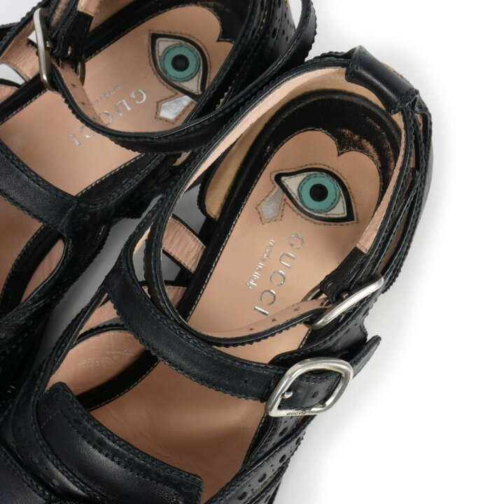 楽天市場】【中古】グッチ GUCCI レザーストラップ ブローグシューズ 