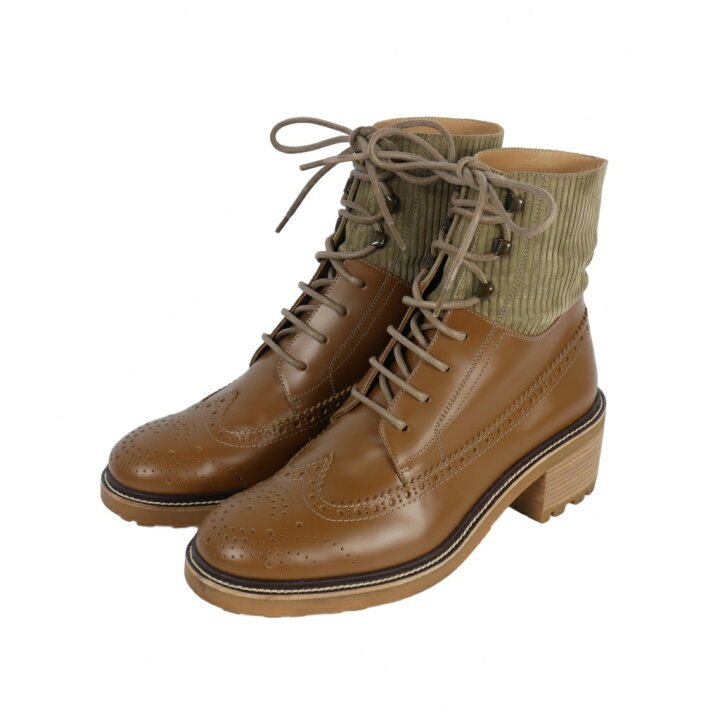 楽天市場】【中古】クロエ CHLOE ウィングチップ レースアップ ブーツ 