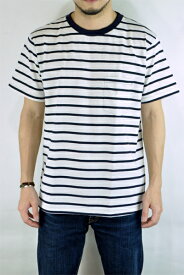 VELVA SHEEN(ベルバシーン)アンイーブンボーダーtシャツ161560U UNEVEN BORDER TEE TシャツボーダーTEE S/STEE 半袖Tシャツ クルーネックボーダーTシャツ ストライプTシャツ mens メンズ アメカジ バイカー マリン Tee 男性用 アメリカ製ティーシャツ