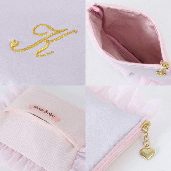 楽天市場 ハニーサロン Honeysalon フリルイニシャルティッシュケース ポーチ ネコポスok クラシカルな刺繍と裏面のチェックが可愛いティッシュケース フリルがフェミニンな印象を与えてくれます ギフトにオススメのアイテム 送別会やお返し お礼などにも Fhb