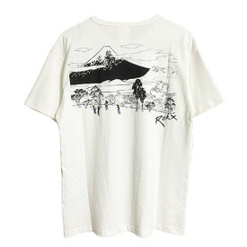 ROKX ロックス UKIYOE “FUJI” TEE 浮世絵 富士山 ポケット付きTシャツ RXMS214014