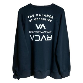 RVCA ルーカ BACK CHUMP CREW トレーナー バック ロゴ クルー ネック 裏毛 スウェット トップス プルオーバー トレーナー BC041004 ビッグ シルエット オーバー サイズ スエット メンズ ルカ 人気ブランド おすすめ ストリート スケート サーフ プレゼント BC041-004