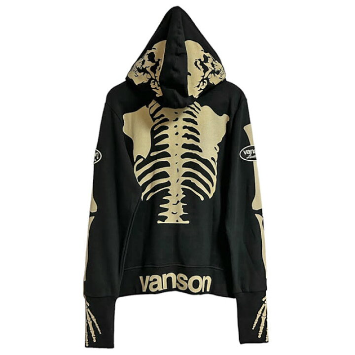 楽天市場】VANSON バンソン 裏毛 ヒューマンスカル ボーン ドクロ 柄 