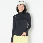 【SALE】デサントゴルフ 長袖 DESCENTE GOLF リサイクルベア天竺インナーシャツ インナー シャツ モックネック UPF50+ 吸汗 速乾 UVケア モーション3D 春夏 ブラック/ホワイト M/L