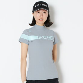 【期間限定ポイント10倍】【SALE】デサントゴルフ 半袖 DESCENTE GOLF リサイクルソロテックス鹿の子モックネックシャツ モックネックシャツ 吸汗 速乾 UVケア UPF50+ 春夏 グレー/ネイビー/ホワイト/イエロー M/L