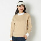 【SALE】【送料無料】ルコックゴルフ ゴルフウェア レディース トップス le coq sportif GOLF スフレダンボールプルオーバー 女性 秋 冬 スフレタッチ　ストレッチ 全2色 M/L QGWWJL55