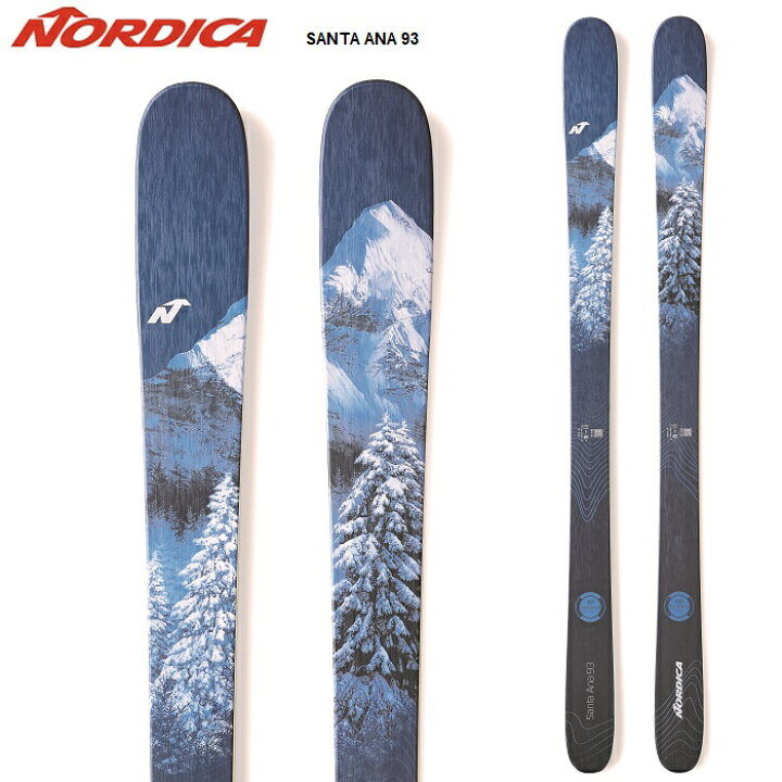 楽天市場】Nordica ノルディカ スキー板 SANTA ANA 93 板単品 22-23 