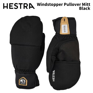 y35141-100zHESTRA wXg O[u Windstopper Pullover Mitt Black 24-25 f