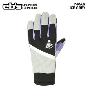 eb's【24/25・P-MAN:ICE GREY】エビス ピーマン 古参ならピンとくるパイプグローブが遂に復活!! スノーボードグローブ