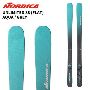 NORDICA ノルディカ スキー板 UNLIMITED 88 (FLAT) AQUA/GREY 板単品 25-26 モデル