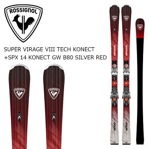 ROSSIGNOL ���V�j���[�� �X�L�[�� SUPER VIRAGE VIII TECH KONECT + SPX 14 KONECT GW SILVER RED �r���f�B���O�Z�b�g 26-27���f��