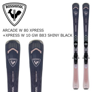 ROSSIGNOL ���V�j���[�� �X�L�[�� ARCADE W 80 XPRESS + XPRESS W 10 GW SHINY BLACK �r���f�B���O�Z�b�g 26-27���f�� ���f�B�[�X