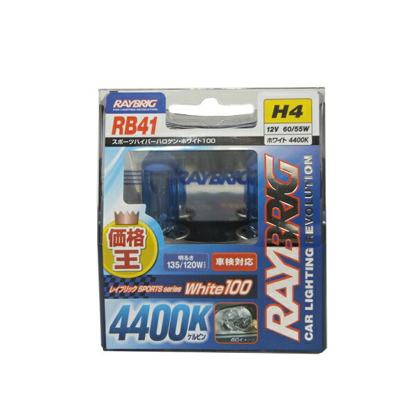 RAYBRIG [ レイブリック ] [ White100 ] ハイパーハロゲンバルブ [ 4400K ] RB41