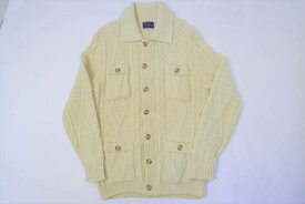 美品■PENDLETON ペンドルトンケーブル編み カーディガン 生成り （M）