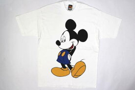 美品!■MICKEY UNLIMITED ミッキーマウスTシャツ ホワイト/XL