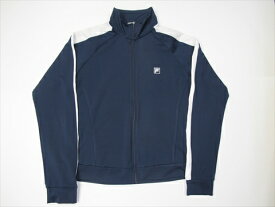 美品■USA製FILA フルジップジャージ 紺×白 womens s