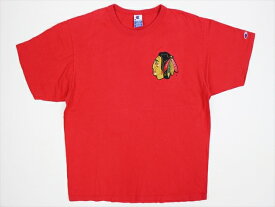 90's USA製■Championチャンピオン NFLレッドスキンズ刺繍ワッペンTシャツ(XL)レッド