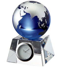 名入れ彫刻　名入れ時計グラスワークスナルミ　GLASS WORKS NARUMI(鳴海製陶)　ブルーアース　デスククロック　（S）卓上時計 置時計 デスククロック