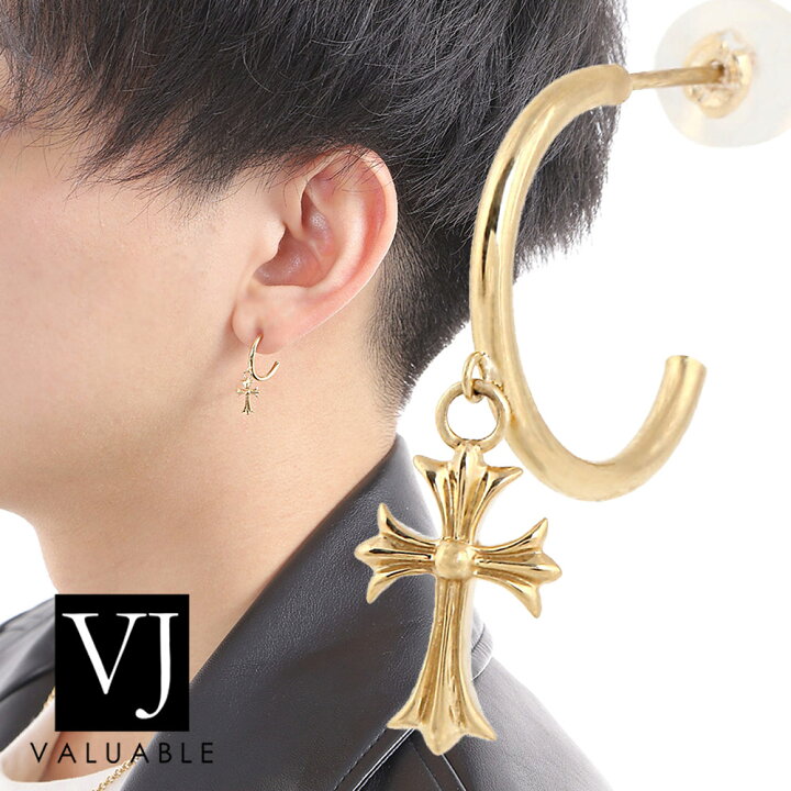 楽天市場】VJ 【 ブイジェイ 】 18金 ピアス 18k メンズ フープ  