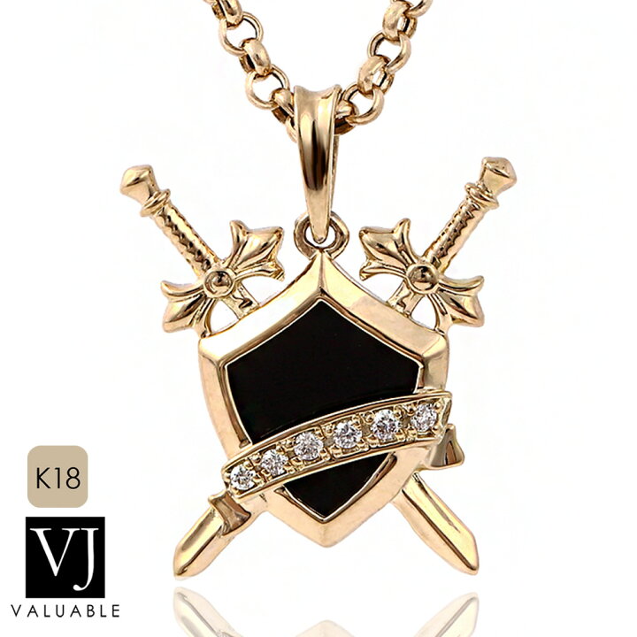楽天市場】ダイヤモンド 18金 ネックレス 18k メンズ イエローゴールド  
