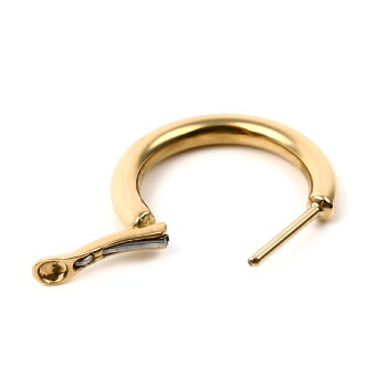 楽天市場 18金 ピアス 18k メンズ レディース フープ イエローゴールド シークレット スナップ ピアス 1個販売 片耳 Vj K18 ブランド ハワイアン ファット ジュエリーイタリア 揺れ キラキラ フープ ギフト プレゼント スプリング ダイヤモンド カット Valuable